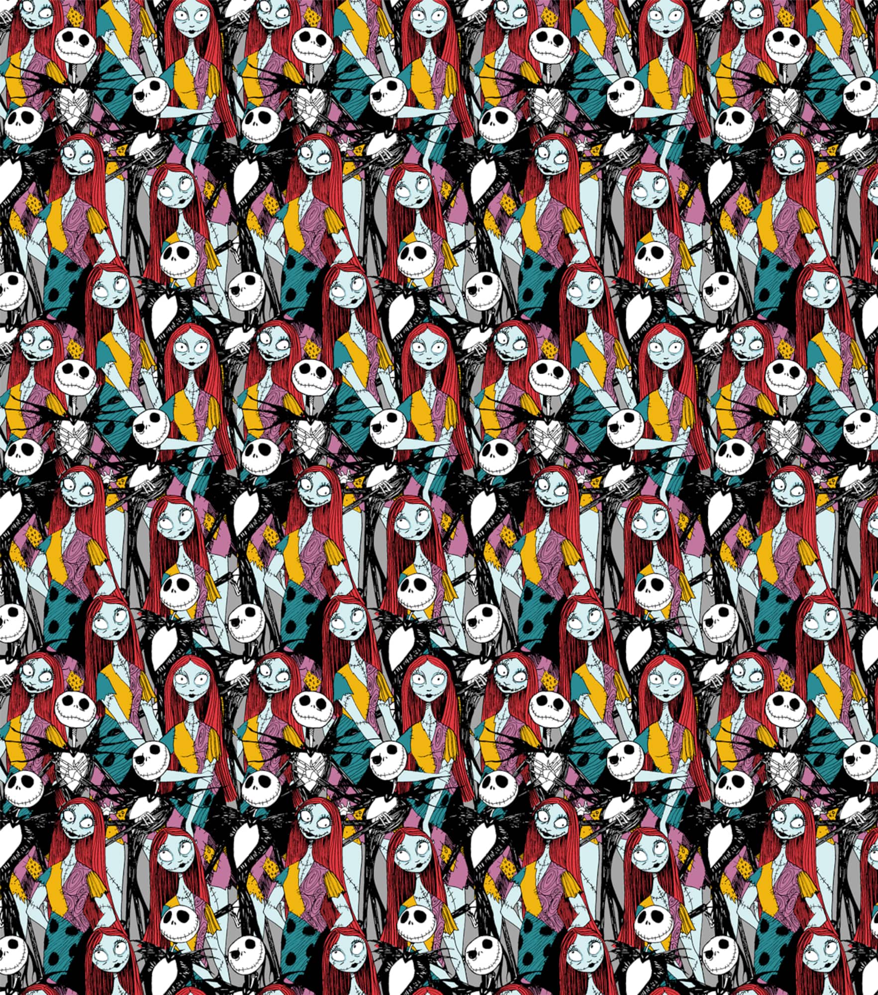 Disney® The Nightmare Before Christmas Sally & Jack Packed Cotton Fabric